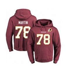 Washington Redskins #78 Wes Martin Red Name & Number Pullover Hoodie