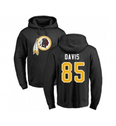 Washington Redskins #85 Vernon Davis Black Name & Number Logo Pullover Hoodie