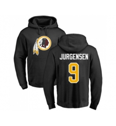 Washington Redskins #9 Sonny Jurgensen Black Name & Number Logo Pullover Hoodie