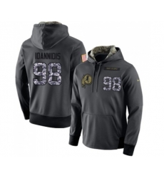Washington Redskins #98 Matt Ioannidis Stitched Black Anthracite Salute to Service Player Performance Hoodie