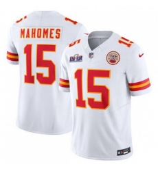 Kansas City Chiefs 15 Patrick Mahomes White 2023 F U S E Vapor Untouchable Limited Stitched 2024 Super Bowl LVIII Jersey