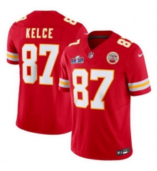 Kansas City Chiefs 87 Travis Kelce Red 2023 F U S E Vapor Untouchable Limited Stitched 2024 Super Bowl LVIII Jersey