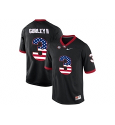 2016 US Flag Fashion-Mens Georgia Bulldogs Todd Gurley II #3 College Football Limited Jerseys - Black