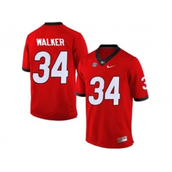 Mens Georgia Bulldogs Herchel Walker #34 College Football Limited Jerseys - Red