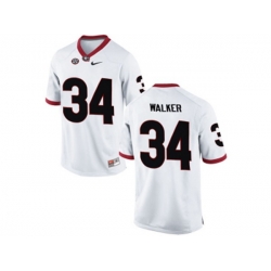 Mens Georgia Bulldogs Herchel Walker #34 College Football Limited Jerseys - White
