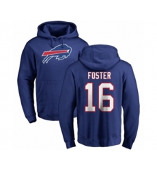 Buffalo Bills #16 Robert Foster Royal Blue Name & Number Logo Pullover Hoodie