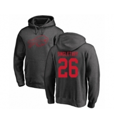 Buffalo Bills #26 Devin Singletary Ash One Color Pullover Hoodie