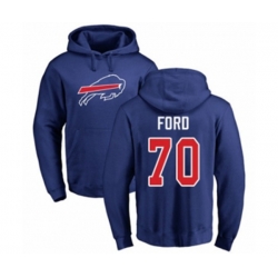 Buffalo Bills #70 Cody Ford Royal Blue Name & Number Logo Pullover Hoodie