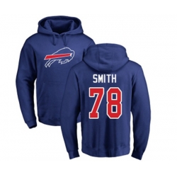 Buffalo Bills #78 Bruce Smith Royal Blue Name & Number Logo Pullover Hoodie
