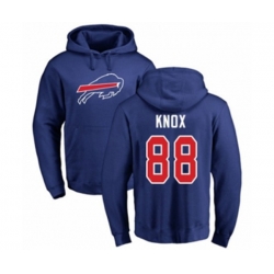 Buffalo Bills #88 Dawson Knox Royal Blue Name & Number Logo Pullover Hoodie