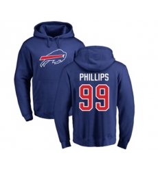 Buffalo Bills #99 Harrison Phillips Royal Blue Name & Number Logo Pullover Hoodie