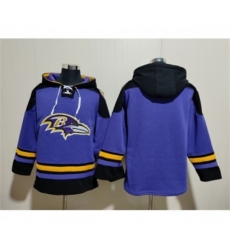Baltimore Ravens Blank Ageless Must-Have Lace-Up Pullover Hoodie