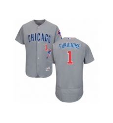 Chicago Cubs #1 Kosuke Fukudome Grey Flexbase Authentic Collection MLB Jersey