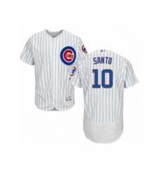 Chicago Cubs #10 Ron Santo White Flexbase Authentic Collection MLB Jersey