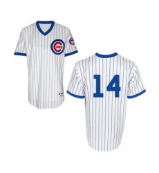 Chicago Cubs #14 Ernie Banks Authentic White 1988 Turn Back The Clock Baseball Jersey