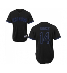 Chicago Cubs #14 Ernie Banks Replica Black Fashion MLB Jersey