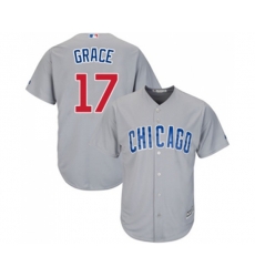 Chicago Cubs #17 Mark Grace Replica Grey Road Cool Base Baseball Jersey