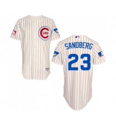 Chicago Cubs #23 Ryne Sandberg Authentic Cream 1969 Turn Back The Clock Baseball Jersey
