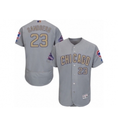 Chicago Cubs #23 Ryne Sandberg Authentic Gray 2017 Gold Champion Flex Base MLB Jersey