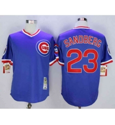 Chicago Cubs #23 Ryne Sandberg Blue Cooperstown Stitched MLB Jersey