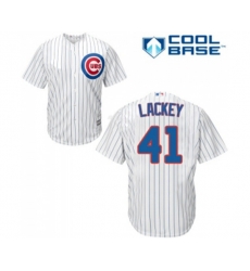 Chicago Cubs #41 John Lackey Replica White Home Cool Base Baseball Jersey