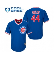 Chicago Cubs #44 Anthony Rizzo Replica Royal Blue Cooperstown Baseball Jersey