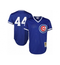 Chicago Cubs #44 Anthony Rizzo Replica Royal Blue Throwback MLB Jersey