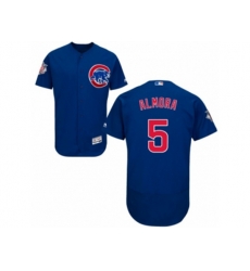Chicago Cubs #5 Albert Almora Jr Royal Blue Alternate Flexbase Authentic Collection MLB Jersey