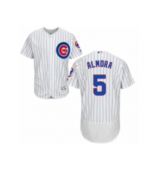 Chicago Cubs #5 Albert Almora Jr White Home Flexbase Authentic Collection MLB Jersey