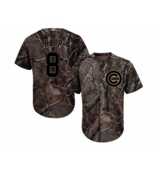 Chicago Cubs #8 Ian Happ Camo Realtree Collection Cool Base Stitched MLB Jersey