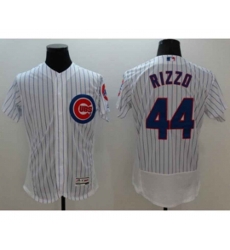 Men Chicago Cubs #44 Anthony Rizzo Majestic white stripe Flexbase Authentic Collection Player Jersey