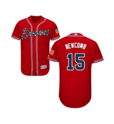 Atlanta Braves #15 Sean Newcomb Red Alternate Flex Base Authentic Collection Baseball Jersey