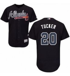 Atlanta Braves #20 Preston Tucker Navy Blue Alternate Flex Base Authentic Collection MLB Jersey