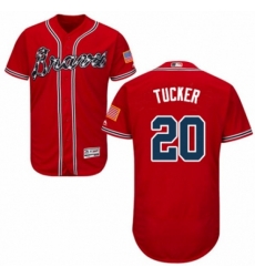 Atlanta Braves #20 Preston Tucker Red Alternate Flex Base Authentic Collection MLB Jersey