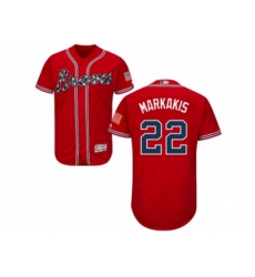Atlanta Braves #22 Nick Markakis Red Flexbase Authentic Collection MLB Jersey