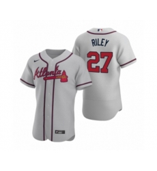 Atlanta Braves #27 Austin Riley Nike Gray Authentic 2020 Road Jersey