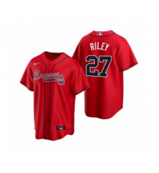 Atlanta Braves #27 Austin Riley Nike Red 2020 Replica Alternate Jersey
