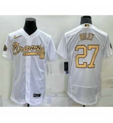 Atlanta Braves #27 Austin Riley White 2022 All Star Stitched Flex Base Nike Jersey
