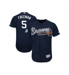Atlanta Braves #5 Freddie Freeman Navy 2017 Spring Training Flexbase Authentic Collection Stitched Baseball Jersey