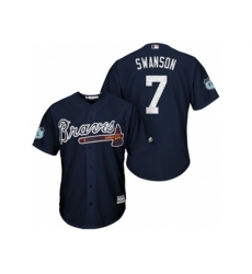 Atlanta Braves #7 Dansby Swanson 2017 Spring Training Cool Base Stitched MLB Jersey