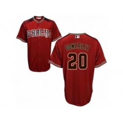 Arizona Diamondbacks #20 Luis Gonzalez Authentic Red Brick Alternate Cool Base MLB Jersey
