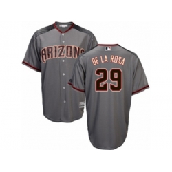 Arizona Diamondbacks #29 Jorge De La Rosa Replica Grey Road Cool Base MLB Jersey