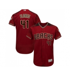 Arizona Diamondbacks #41 Wilmer Flores Red Alternate Authentic Collection Flex Base Baseball Jersey