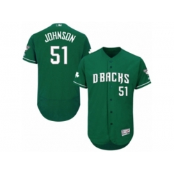 Arizona Diamondbacks #51 Randy Johnson Green Celtic Flexbase Authentic Collection MLB Jersey