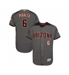Arizona Diamondbacks #6 David Peralta Grey Road Authentic Collection Flex Base Baseball Jersey