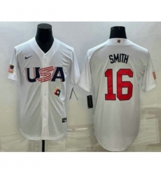 USA Baseball #16 Will Smith 2023 White World Baseball Classic Stitched Jerseys
