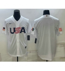 USA Baseball 2023 White World Baseball Blank Classic Replica Stitched Jerseys