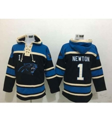 Carolina Panthers #1 newton blue-black[pullover hooded sweatshirt]