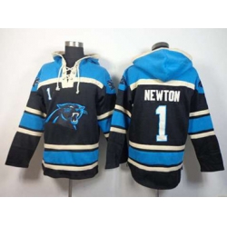Carolina Panthers #1 newton blue-black[pullover hooded sweatshirt]