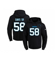 Carolina Panthers #58 Thomas Davis Sr Black Name & Number Pullover NFL Hoodie